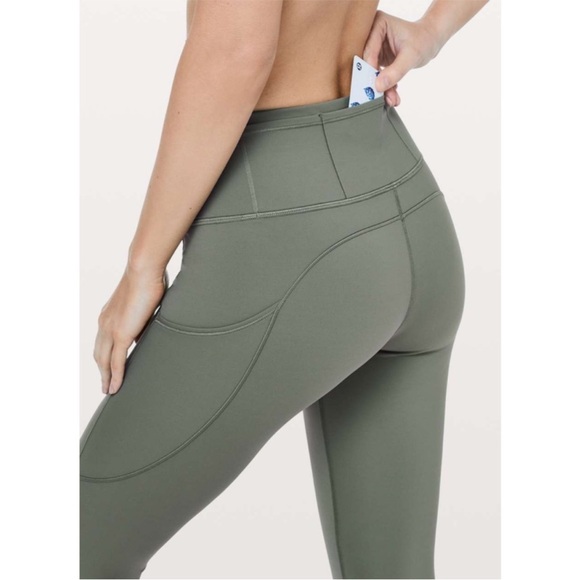 Lululemon Fast & Free Crop II Nulux 19" Grey Sage size 8 W6AS5S - Picture 16 of 16